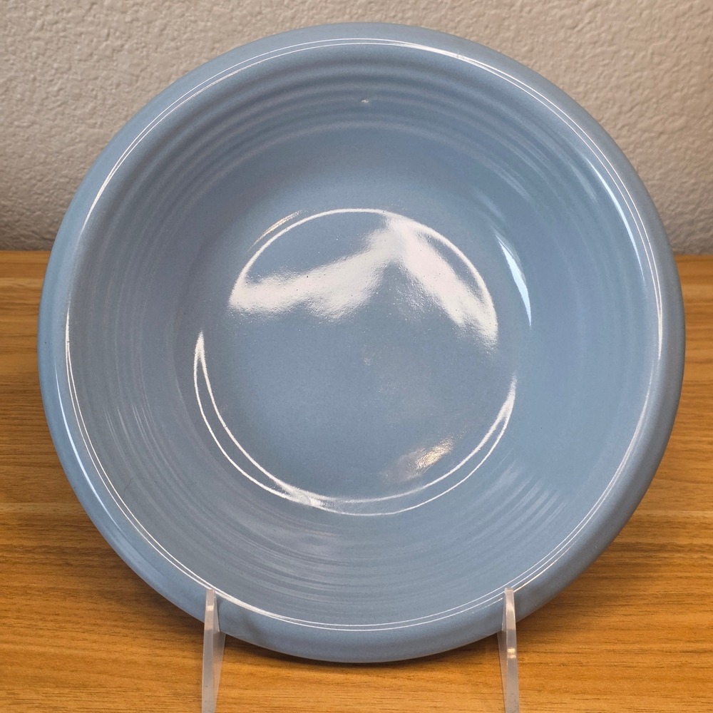 Fiesta Rimmed Soup Bowl 8.25" Periwinkle Blue Good Vintage Art Deco MCM